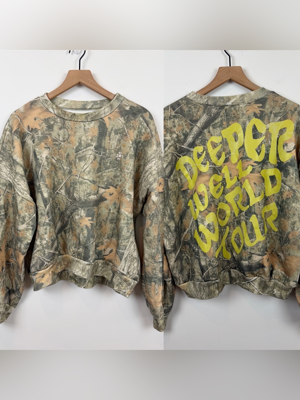 Kacey Musgraves Camo Deeper Well World Tour Crewneck Sweatshirt Official Merch